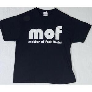 Matter Of Facts Rocks MySpace.com Shirt Black Large Retro Rock N Roll Internet
